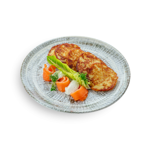 Драники с форелью и сливочным сыром Ресторан-клуб Танцы